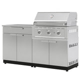 NewAge Products 4-piece Outdoor Kitchen Stainless Steel Set, Natural Gas Grill