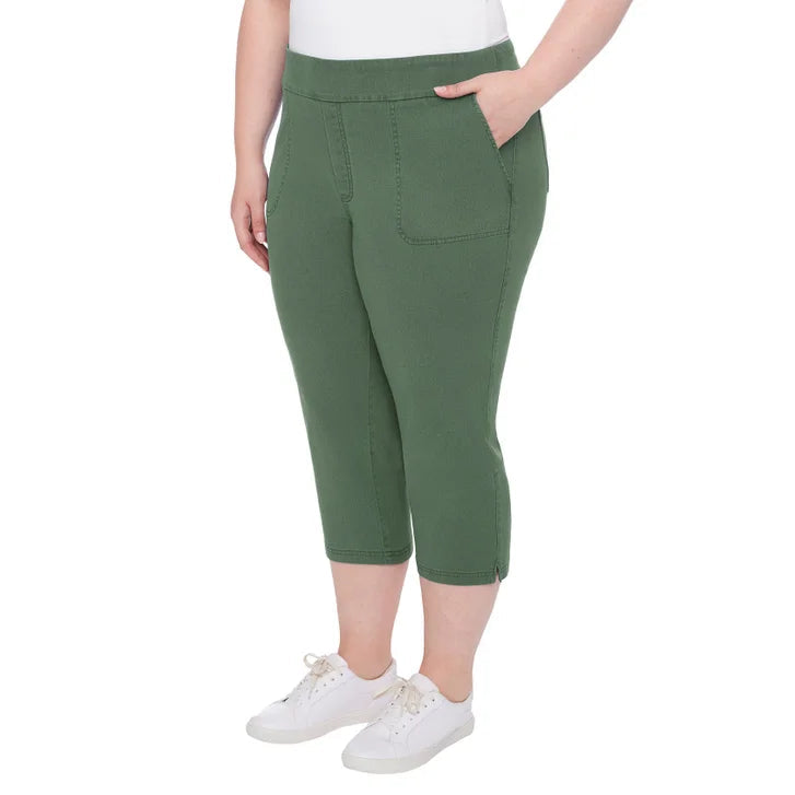 Up! Women’s Garment Wash Pull-on Capri