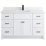 VanGo Willow Vanity in White with Quartz Countertop