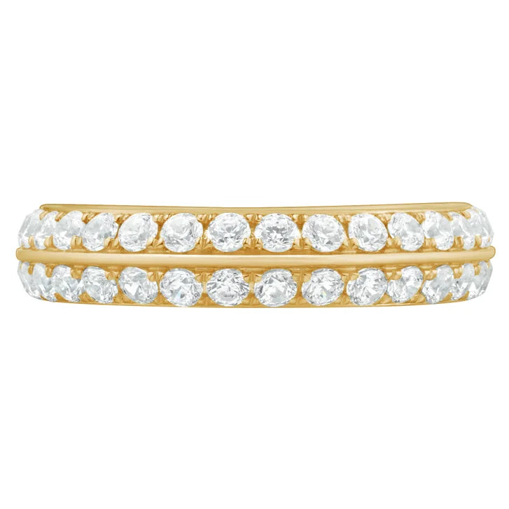 Round Brilliant Diamond Two Row Band (1.00 ctw)