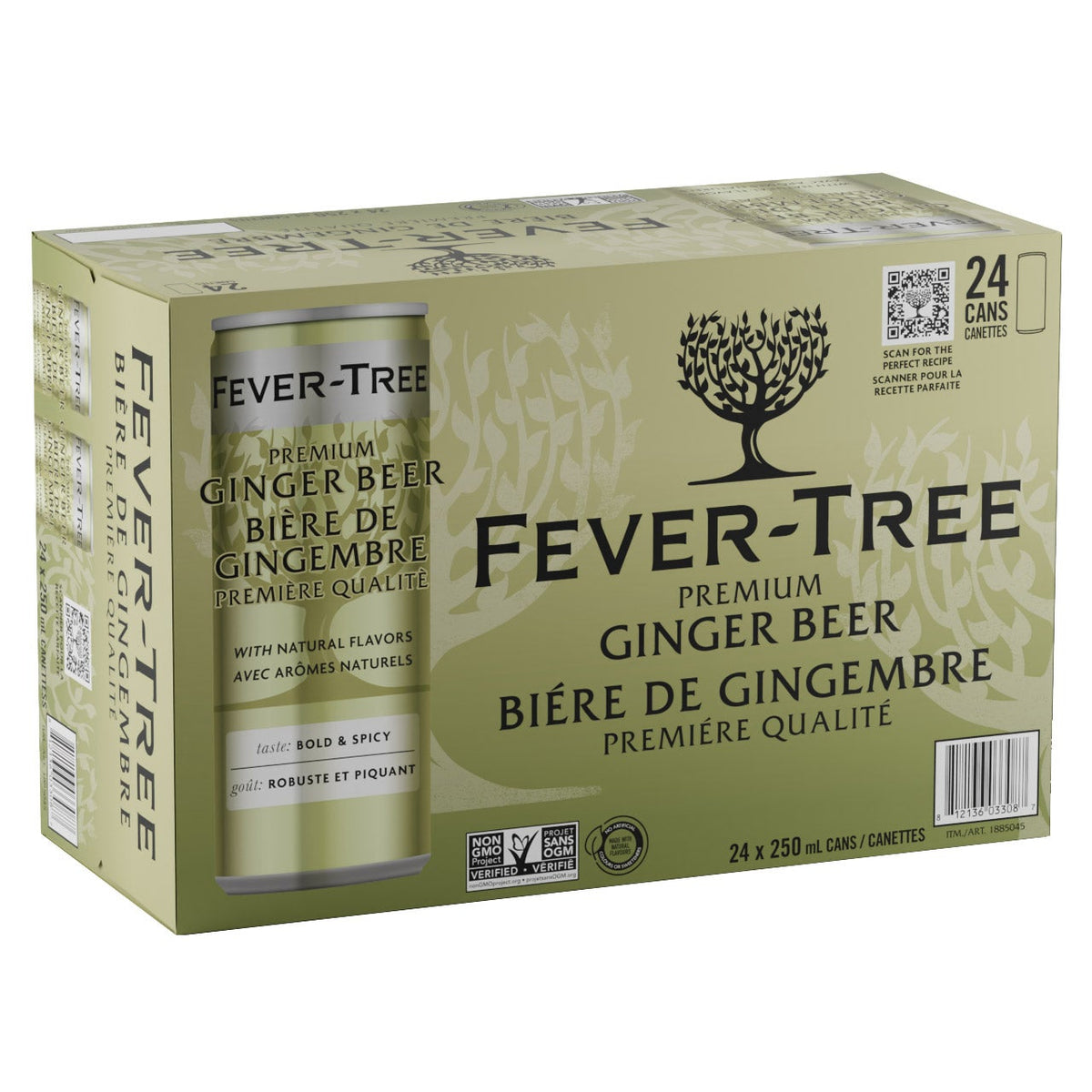 Fever-Tree Ginger Beer, 250 mL, 24-pack