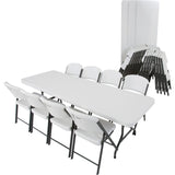 Lifetime 2.4 m (8 ft.) Table and Chair Combo - 4 Rectangular Tables and 32 Chairs