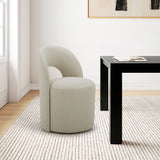 Aiden & Ivy Fabric Armless Dining Chair with Casters
