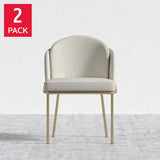 Rove Concepts Angelo Brass and Beige (Alesund) Dining Chair, 2-pack
