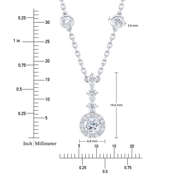 Round Brilliant Diamond Necklace (0.65 ctw)
