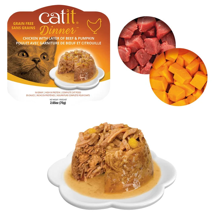 Catit Assorted Cat Food Dinners, 24 x 75 g (2.65 oz)