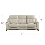 Prospera Home Malibu Modern Top Grain Leather Power Reclining Sofa and Loveseat with Power Headrest