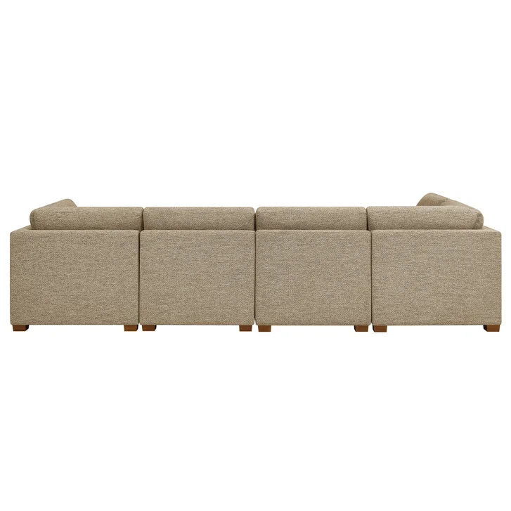 Thomasville Tisdale 6-piece Fabric Sectional with Storage Ottoman