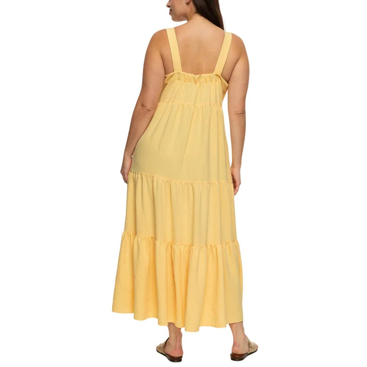 Black Bow Women's Tiered Maxi Dress