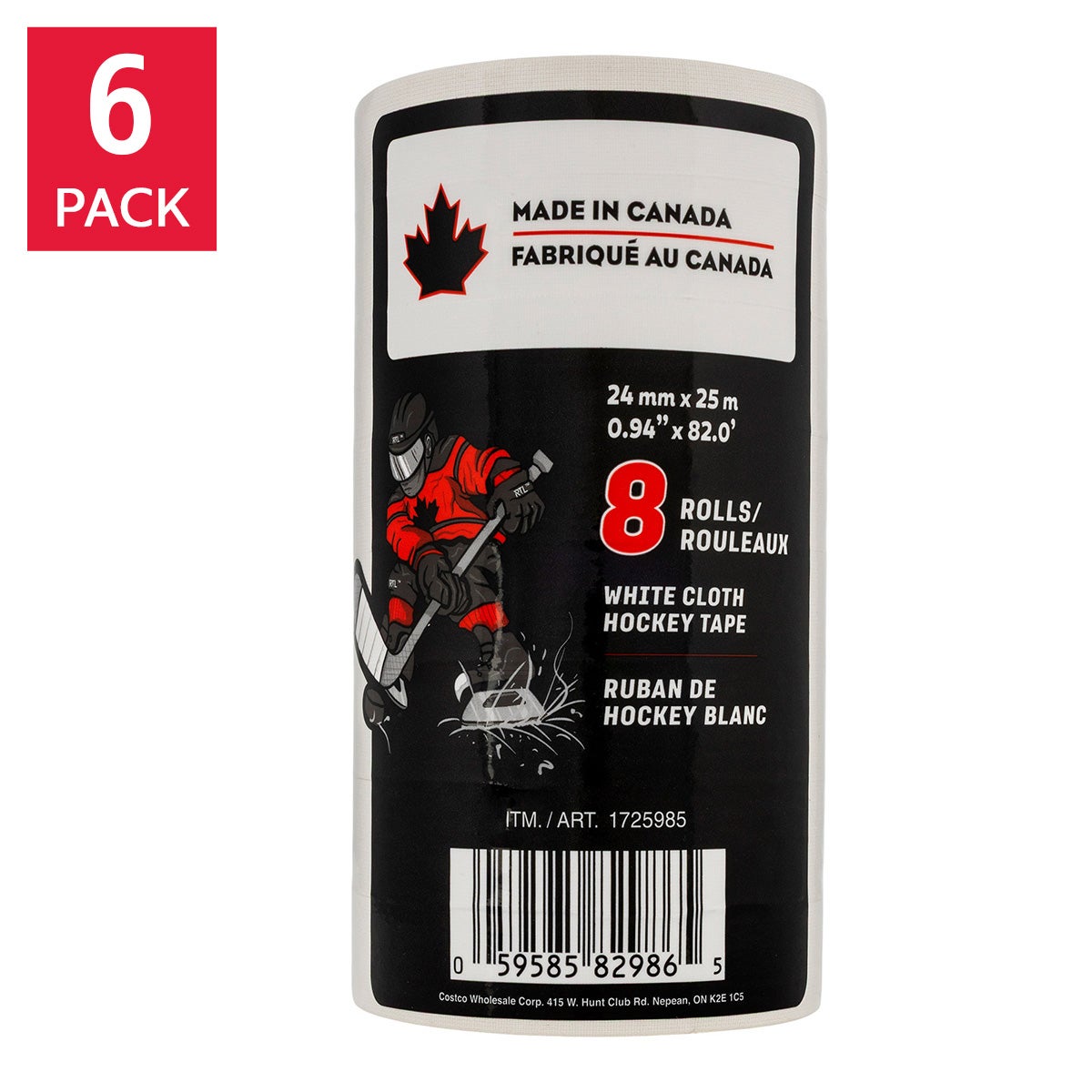 RTL Tapes Cloth Hockey Tape, 6 pack