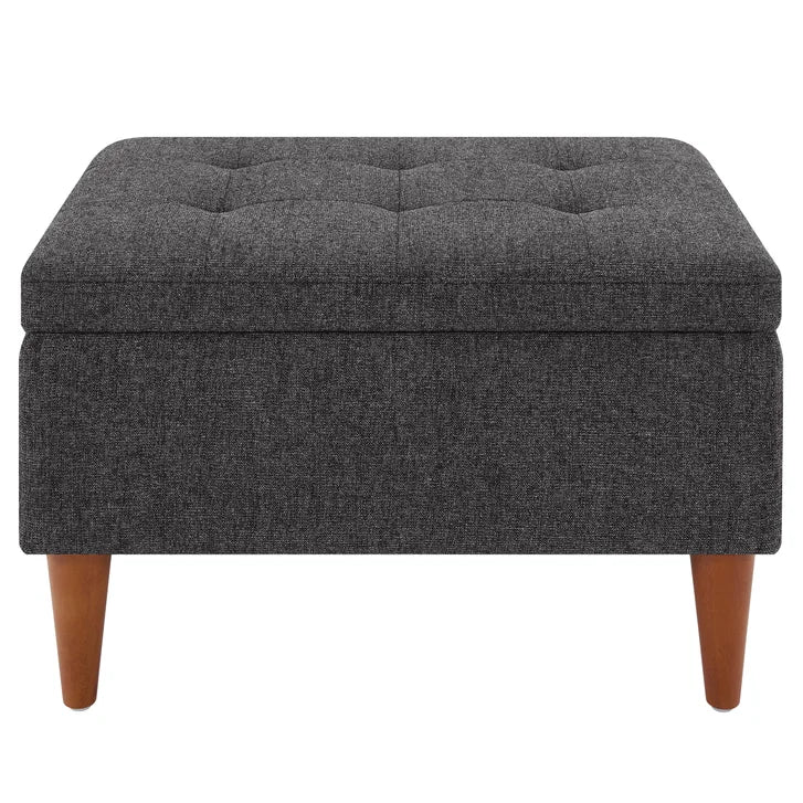 King Fabric Upholstered Storage Ottoman