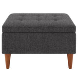 King Fabric Upholstered Storage Ottoman