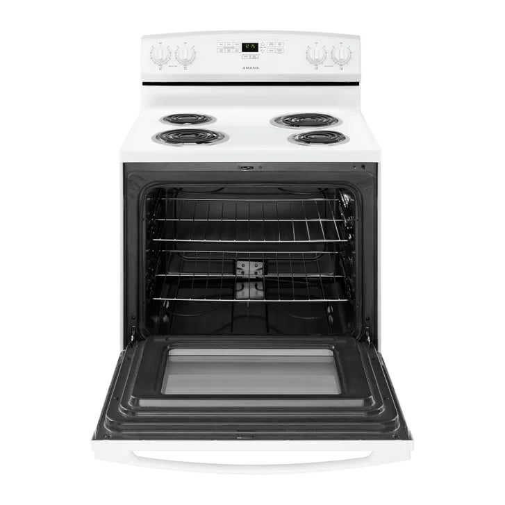 Amana 30 in. 4.8 cu ft. Electric 4 Element Range with Bake Assist