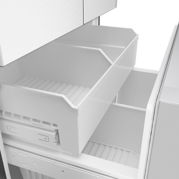 Bosch 100 Series 36 in. 21.6 cu ft. Stainless Steel Counter Depth French Door Refrigerator with QuickIce Pro System