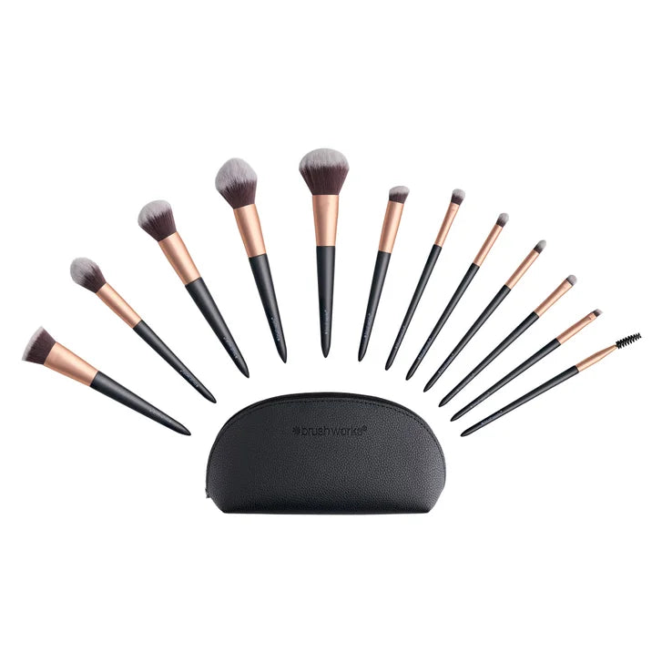 Brushworks Makeup Brush & Bag Set