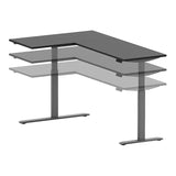 Motionwise L‑Shaped Height Adjustable Desk with 2 Lifting Columns