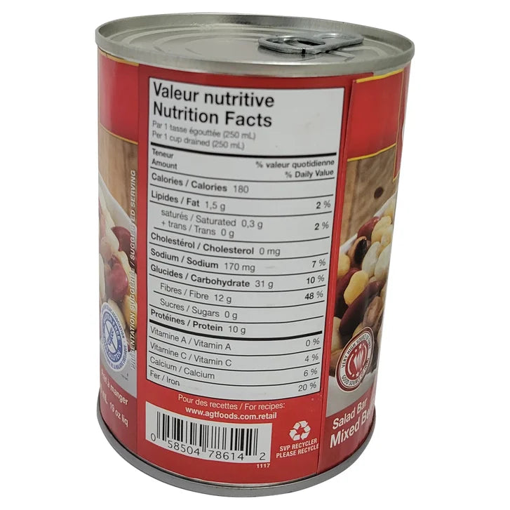 Clic Salad Bar Mixed Beans, 12 x 540 mL