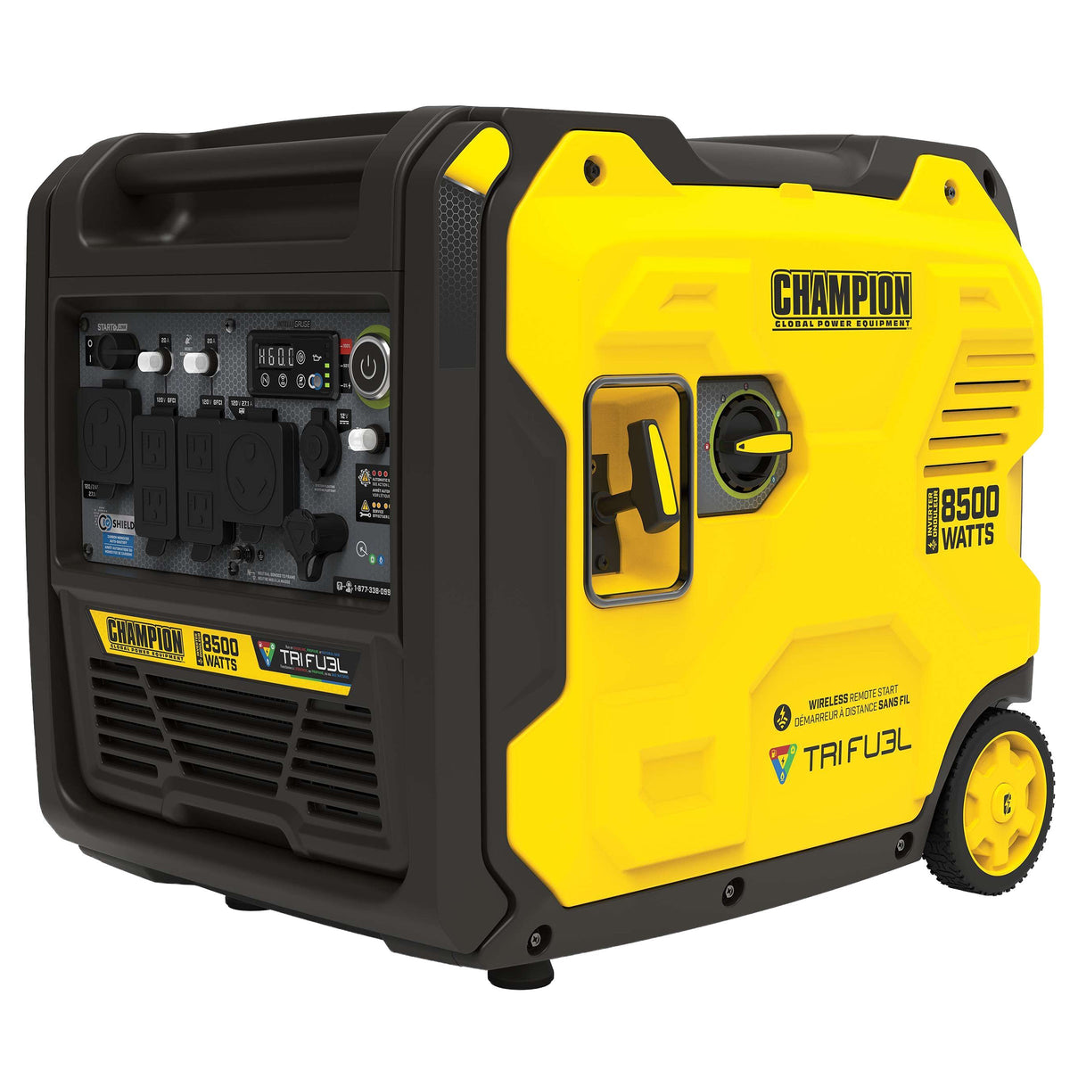 Champion 6,500W Running / 8,500W Peak Tri Fuel Inverter Generator with CO Shield