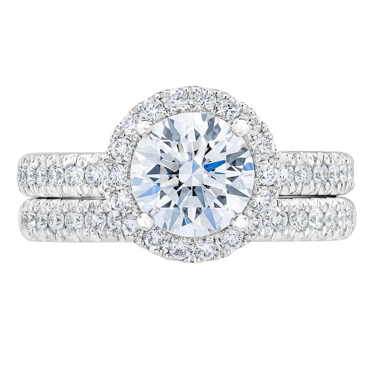 2.41 ctw Round Brilliant Cut, VS1 Clarity, H Colour, Diamond Wedding Set