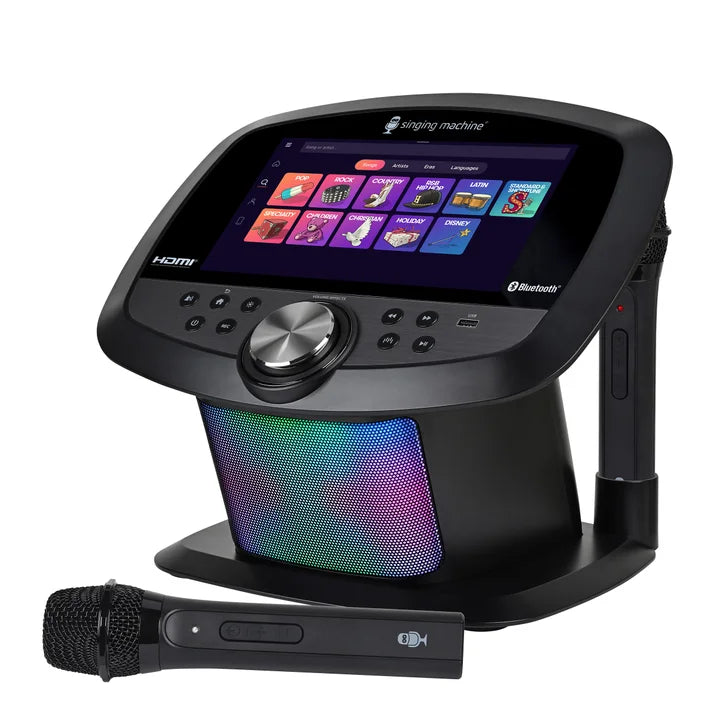 Singing Machine Ultimate Karaoke Party System with Vocal Removal and Two Wireless Microphones