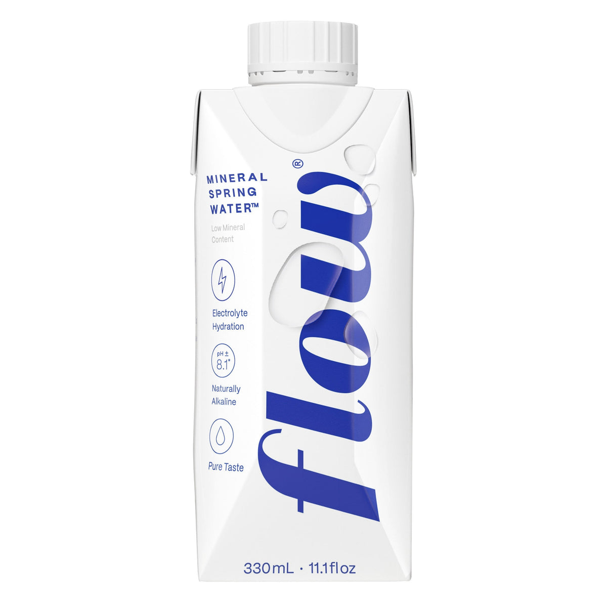 Flow Mineral Spring Water, 330 mL 24-pack