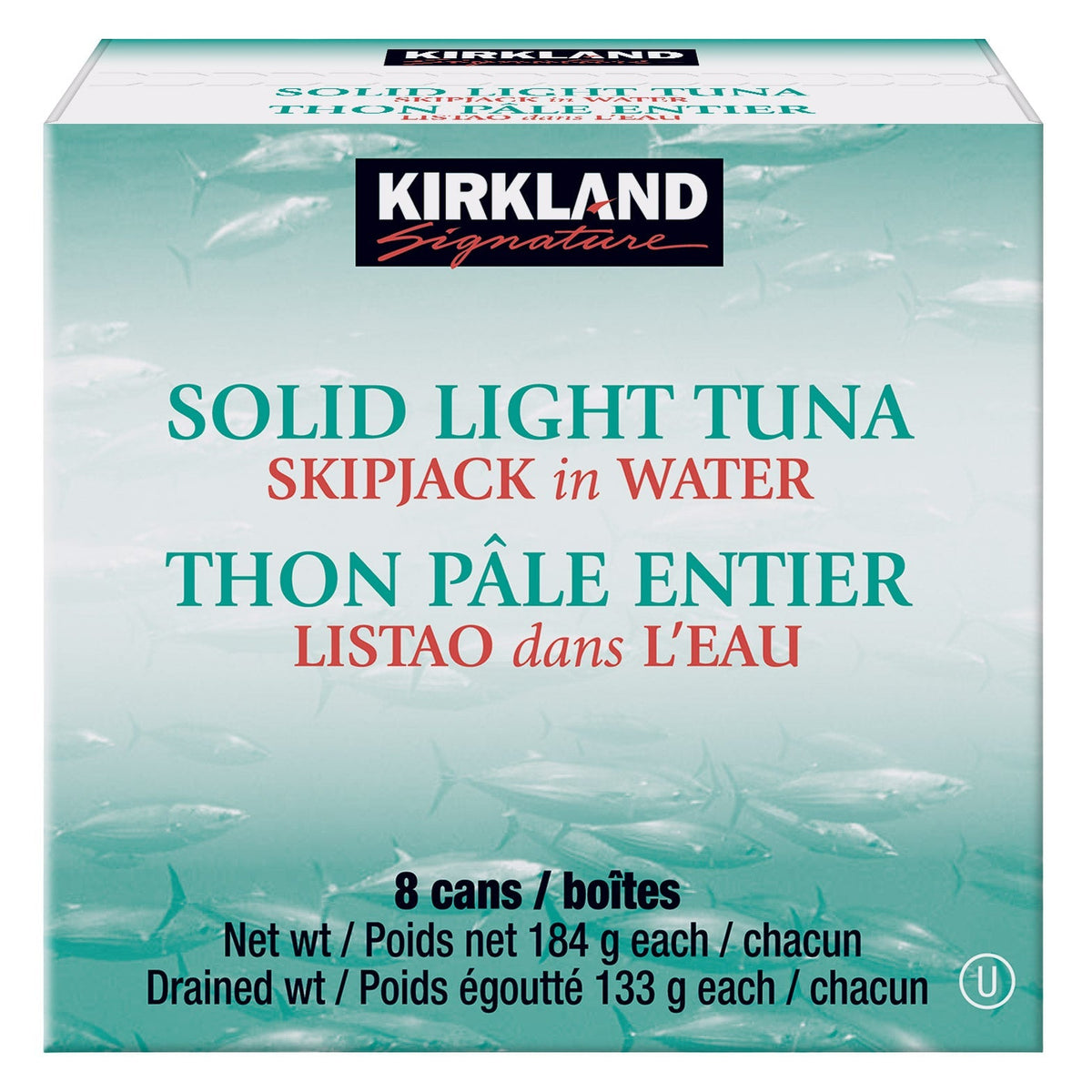 Kirkland Signature Solid Light Tuna in Water, 8 × 184 g