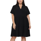 Tahari Women's Short-Sleeve Tiered Dress