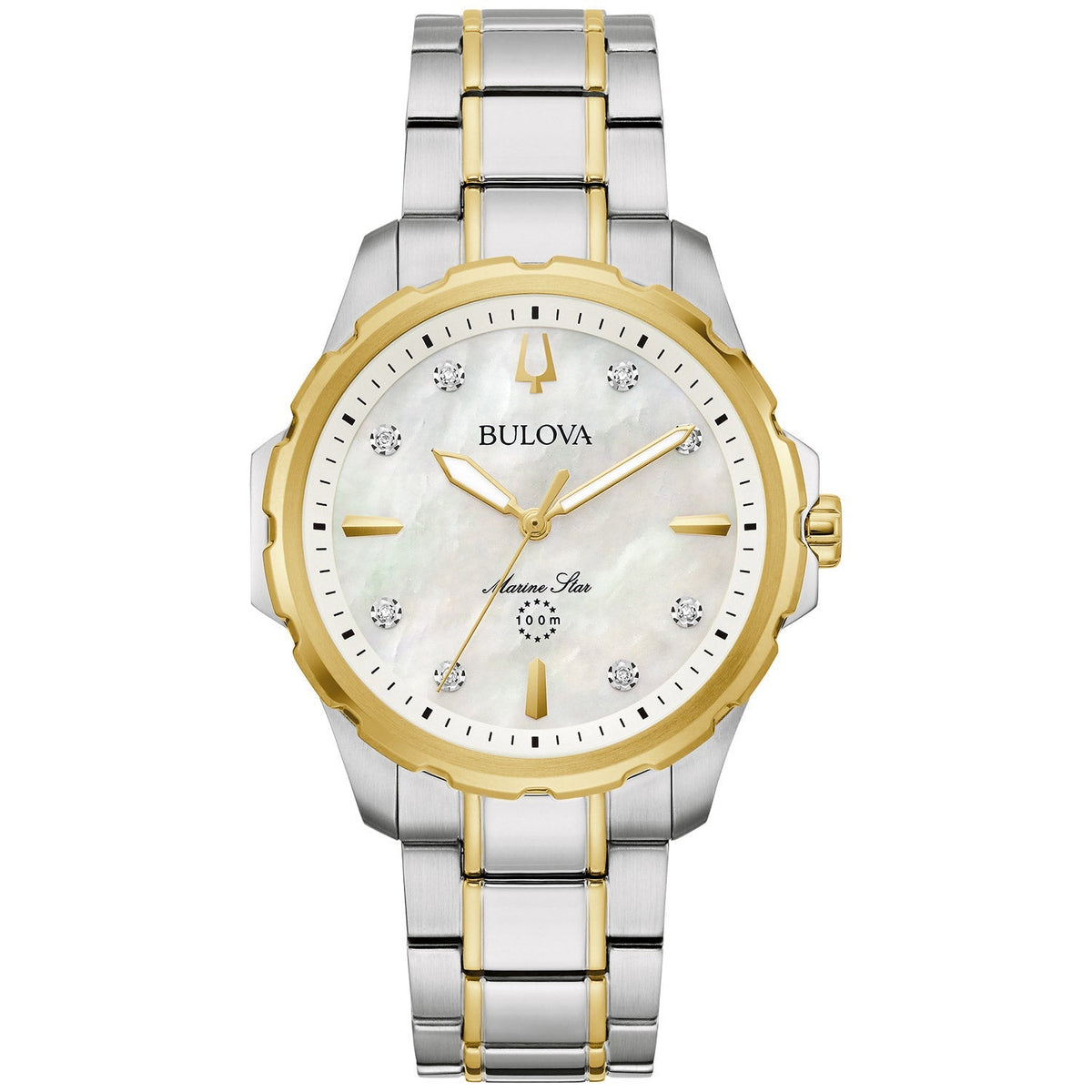 Bulova Marine Star White Mother-of-Pearl Dial Women's Watch
