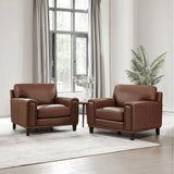 Prospera Home Jensen Top-grain Leather Sofa and 2 Chairs