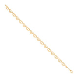 High Polish Heart Pretzel Bracelet in Yellow Gold