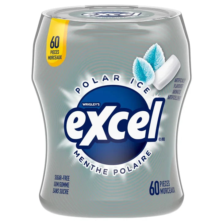 Excel Sugar-Free Gum Polar Ice, 6 × 60 pieces