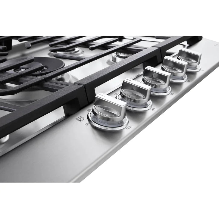 LG 30 in Stainless Steel Gas 5 Burner Cooktop with UltraHeat Dual Burner