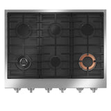 Café 36 in. Stainless Steel Gas Commercial-Style Rangetop with Dishwasher Safe Continuous Cast-iron Grates