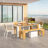 Transformer Table Extendable Outdoor Patio Dining Set