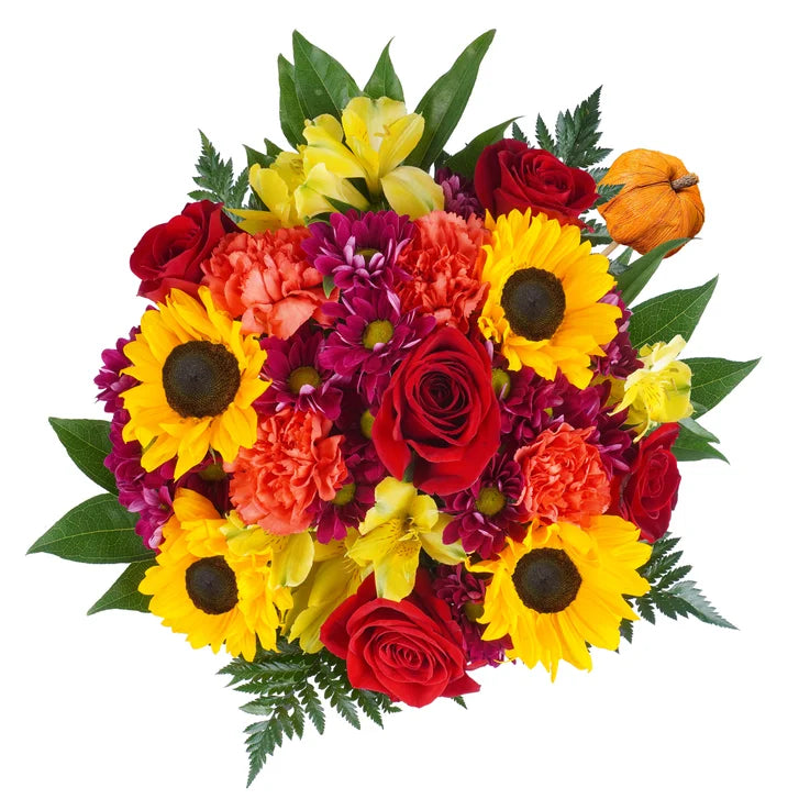 Fall In Bloom Bouquet With Vase
