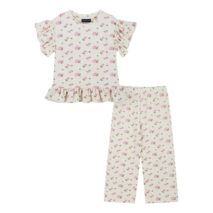 Andy & Evan Girls Textured Knit 2-piece Set