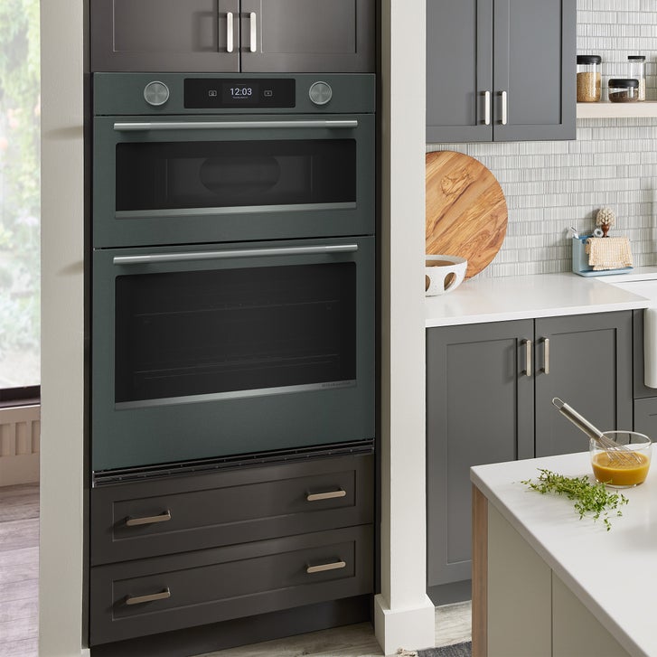 KitchenAid 30 in. Electric Microwave and 5.0 cu ft. Wall Oven with Even-Heat True Convection