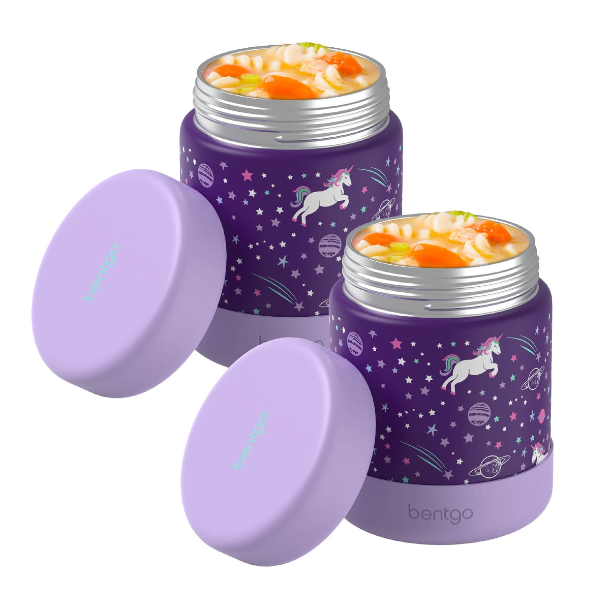 Bentgo Kids 325 mL (11 oz) Stainless Steel Insulated Food Jar, 2-pack