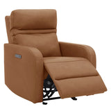 Gilman Creek Aldryn Top-grain Leather Glider Power Recliner, Brown