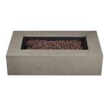 Real Flame Aegean Steel 50 in. Rectangle Fireplace