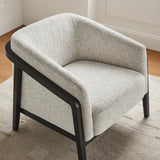 Aiden & Ivy Fabric Accent Chair with Wood Frame