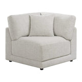 Aiden & Ivy Dayna 4-piece Modular Fabric Sofa with Ottoman