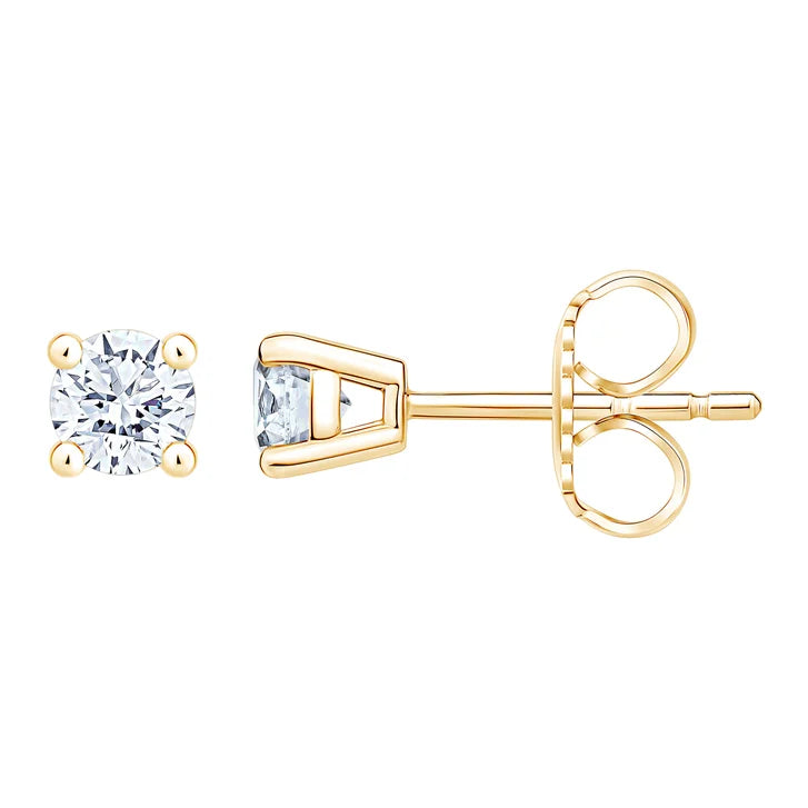 Round Brilliant Diamond Stud Earrings (0.48 ctw)