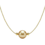 10.5 – 11 mm Golden Cultured South Sea Pearl Necklace