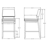 Avery Counterstool with Black Base