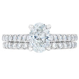 1.88 ctw Oval Cut and Round Brilliant, Clarity VS1, Colour G, Diamond Wedding Set