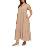Black Bow Women's Tiered Maxi Dress