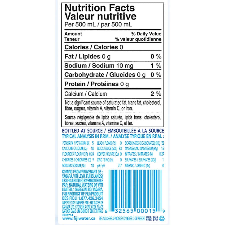 Fiji Natural Spring Water, 24 × 500 mL