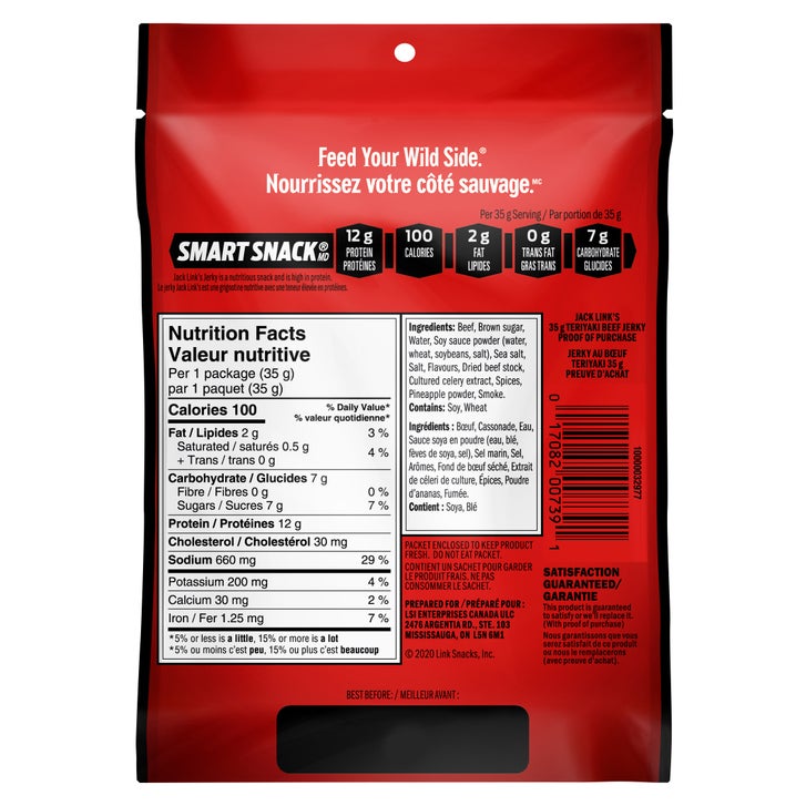 Jack Link's Teriyaki Beef Jerky, 12 × 35 g
