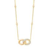 Round Brilliant Diamond Interlocking Circles Necklace (0.40 ctw)